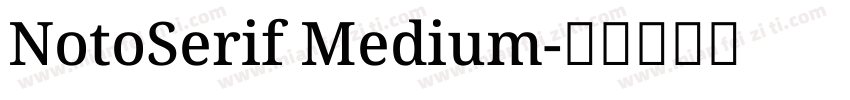 NotoSerif Medium字体转换